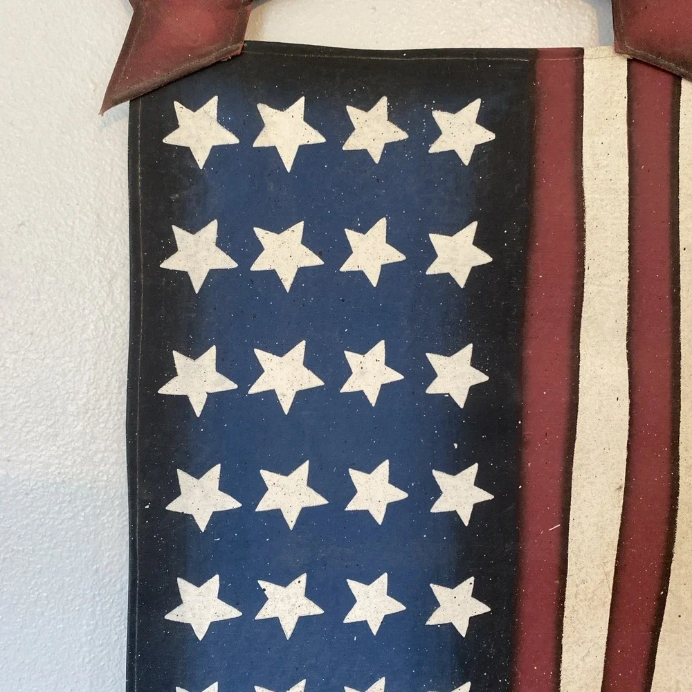 Vintage American flag Stars and Stripes America USA Decor Canvas Fabric